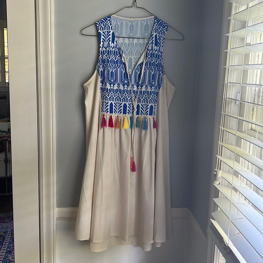 Grecian style midi summer sun dress